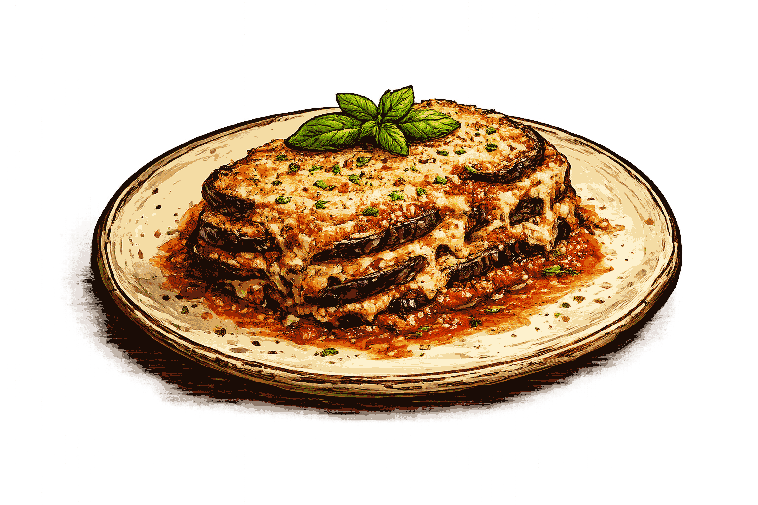 Aubergine à la parmigiana — restaurant veggie à Grenoble